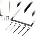 Kadax - arateur de pelouse manuel, scarificateur d'herbe en mtal avec poigne, jardin