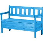 Kadax - banc de jardin en bois avec dossier 120cm avec coffre terrasse balcon jardin