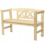 Kadax banc de parc en bois avec dossier 119 cm terrasse jardin Kadax banc de parc en bois avec dossier 119 cm terrasse jardin