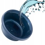 Bassine de lavage ronde en plastique mat - robuste - pour la salle de bain - polyvalent - bleu marine ...