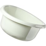Bassine en plastique pour le lavage  la main des vtements et de la vaisselle, dote d'une forme ronde ...