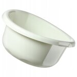 Bassine en plastique pour le lavage  la main des vtements et de la vaisselle, dote d'une forme ronde ...