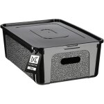 Bo�te de rangement rectangulaire avec couvercle, bo�te de rangement empilable, en plastique, bo�te de ...