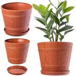 Cache - pot de fleur avec support pot de fleur en terre cuite 26cm - kadax