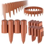 Kadax - clôture de bordure de palissade de jardin 5m bordure de pelouse plastique terre cuite Kadax - clôture de bordure de palissade de jardin 5m bordure de pelouse plastique terre cuite