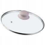 Couvercle en verre avec poigne en silicone et anneau de ventilation, accessoire de cuisine pour poles, ...