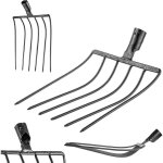 Kadax fourche  pignon  6 dents pour ensilage foin fumier mnage jardin acier