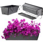 Kadax jardini�re en 2 tailles et 4 couleurs - jardini�re de balcon en plastique r�sistant pour terrasse ...