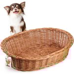 Kadax lit pour chien en osier 50 cm osier xs