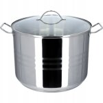 Kadax marmite en acier avec couvercle induction 34 cm 21 l