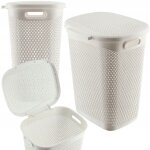 Panier à linge en plastique léger - panier à linge en plastique - perméable à l'air - avec couvercle ... Panier à linge en plastique léger - panier à linge en plastique - perméable à l'air - avec couvercle ...
