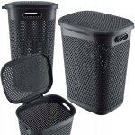 Panier à linge en plastique léger - panier à linge en plastique - perméable à l'air - avec couvercle ... Panier à linge en plastique léger - panier à linge en plastique - perméable à l'air - avec couvercle ...