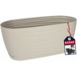 Pot de fleurs en plastique avec soucoupe, cache - pot moderne orne d'un lgant motif ondul pour une ...