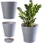 Kadax - pot de fleurs en plastique avec soucoupe incorporée, pot de plantes avec conception raffinée ... Kadax - pot de fleurs en plastique avec soucoupe incorporée, pot de plantes avec conception raffinée ...