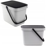Poubelle avec couvercle et poignée, en plastique, pour le tri sélectif, rectangulaire avec couvercle ... Poubelle avec couvercle et poignée, en plastique, pour le tri sélectif, rectangulaire avec couvercle ...