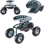 Sige roulant de jardin pour le jardinage avec tagre pratique - sige de jardin mobile - tabouret de ...