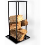 Kadax - support � bois de chauffage noir panier � bois