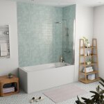 Kaldewei 180x80 cm ensemble baignoire saniform universelle + pare baignoire pivotant chrome + pieds ( ...