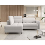 Bestmobilier - kalibo - canap d'angle gauche - 5 places - convertible avec coffre et ttires - en tissu ...
