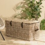 Kally - coffre de rangement en kubu naturel 100cm Kally - coffre de rangement en kubu naturel 100cm