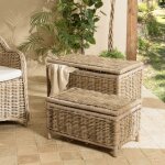 Kally - set de 2 coffres de rangement rectangulaires en kubu naturel Kally - set de 2 coffres de rangement rectangulaires en kubu naturel