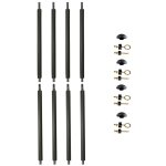 Kangui - lot de 4 poteaux de filet de sécurité Ø25mm pour trampolines avec mousse, visserie et capuchon ... Kangui - lot de 4 poteaux de filet de sécurité Ø25mm pour trampolines avec mousse, visserie et capuchon ...