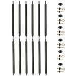 Kangui - lot de 6 poteaux de filet de s�curit� �25mm pour trampolines avec mousse, visserie et capuchon ...