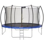 Kangui - trampoline rond Ø430cm avec filet de sécurité et échelle - bleu - fpr 430 Kangui - trampoline rond Ø430cm avec filet de sécurité et échelle - bleu - fpr 430