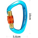 Lifcausal - karabiner d'alpinisme, 100 mm, bleu