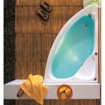 Karag - baignoire d'angle en acrylique lucite konchili 125x90x33 cm - droite - 90 - -