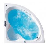 Karag - baignoire d'angle acrylique mykonos - blanc - 125x125 cm - blanc - -