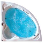 Karag - baignoire d'angle acrylique mykonos - blanc - 145x145 cm - blanc - -