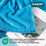 Couverture douillette grace bleu ciel 220 x 240 cm Couverture douillette grace bleu ciel 220 x 240 cm