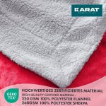 Karathomeliving - plaid douillet glory, couverture polaire certifié oeko - tex, double face, rouge 220 ... Karathomeliving - plaid douillet glory, couverture polaire certifié oeko - tex, double face, rouge 220 ...