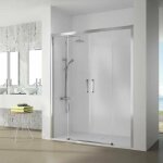 Kassandra - paroi de douche 2 verres fixes + 2 portes coulissantes s400 180 cm sans paroi latrale