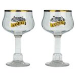 Kasteel - lot de 2 verres � bi�re 33 cl officiels