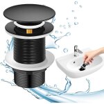 Kcvv - bonde de vidage pop up, bonde pop up sans trop plein, universel bonde de lavabo pop up, bonde ...