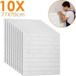 Kcvv - papier peint 3d 10pcs revtement mural auto - adhsif 77x70cm imitation pierre brique papier peint ...