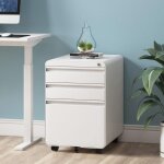 Keepbuying - caisson de bureau  roulette 3 tiroirs, meuble dossier suspendu, classeur mtal verrouillable ...