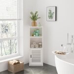 Keepbuying - meuble de salle de bain avec petite porte 3 tiroirs, meuble de rangement avec porte, étagère ... Keepbuying - meuble de salle de bain avec petite porte 3 tiroirs, meuble de rangement avec porte, étagère ...