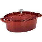 Kela - cocotte calido ovale 4l 29x23cm h:11cm rouge - beige Kela - cocotte calido ovale 4l 29x23cm h:11cm rouge - beige