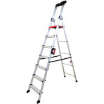 Keli - chelle pliable 7 marches, escabeau, marchepied, aluminium robuste, qualit professionnelle, poigne ...