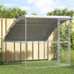 Kennel pour chiens argent� 2 x 2 x 2 m acier galvanis�