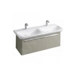 Keramag myday - meuble pour lavabo 1160x410x430 mm, 1 tiroir avec clairage led, gris - beige mat 824132000 ...