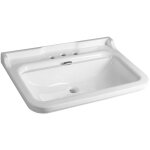Kerasan - waldorf 3 hole ceramic washbasin 80x55cm, blanc