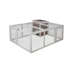 Kerbl - enclos d'ext�rieur petits animaux - 132 x 102 x 59 cm - maison int�gr�e - grillage