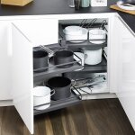 Kesseb�hmer - ferrure d'angle magic corner corbeilles arena style anthracite - sens : gauche - kessebohmer ...