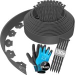 Kesser - bordure de pelouse flexible en plastique avec piquets + gants bordure de parterre bordure de ...