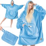 Couverture  capuche couverture douillette avec manches pull - over polyvalent couverture portable  ...