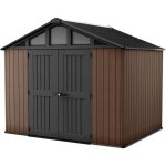 Abri de jardin stronghold 108 marron - 7, 7m - abri rsistant aux intempries - 304 x 243 x 251 cm - ...